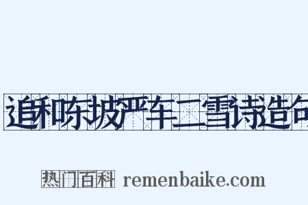 追和东坡严车二雪诗造句是什么意思的图片